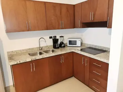 Una cocina o zona de cocina en Departamento a dos cuadras de la playa