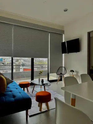 Una televisión o centro de entretenimiento en Departamento en Mazatlán Torre Zuñiga