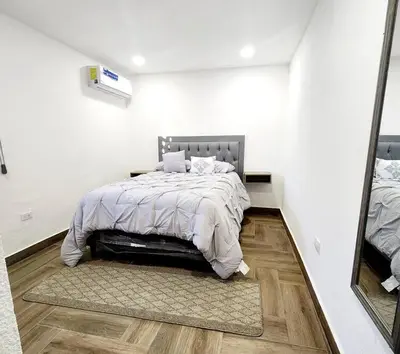 Cama o camas de una habitación en Departamento Pitagoras No 2