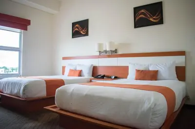 Cama o camas de una habitación en Los Herederos Hotel Piedras Negras