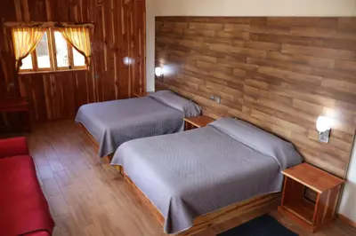 Cama o camas de una habitación en Grand Mountain Cabañas Creel