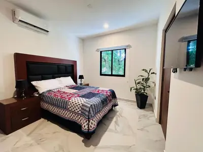Cama o camas de una habitación en Depa super céntrico en zona dorada by G P S rentas