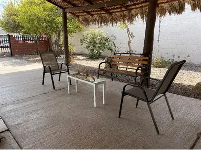 Un patio o zona al aire libre en Departamento ‘El Bello’ en Palapa Ochoa