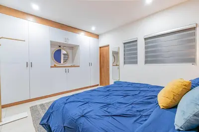 Cama o camas de una habitación en LOFT El Azul en Centro Historico con Cama King