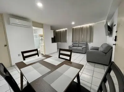 Zona de estar de 301 Hermoso Dpto en Mazatlán muy cerca de la playa