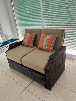 Zona de estar de Apto con Terraza privada muy cerca de Playa