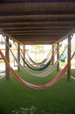 Jardín al aire libre en Departamento Vacacional en Mazatlán