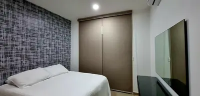 Cama o camas de una habitación en Confortable Departamento