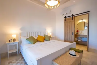 Cama o camas de una habitación en Vinícola Parvada Villa 8 servicio tipo hotel