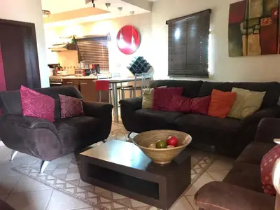 Zona de estar de Departamento de descanso en rancho.