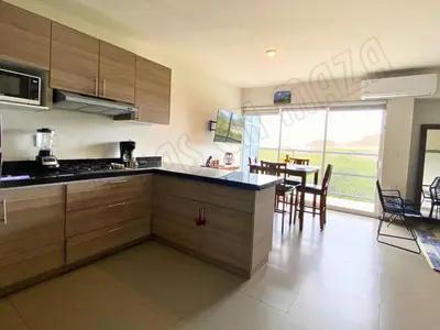 Una cocina o zona de cocina en Residencial Coto Mareta 7 Excelente Departamento con Alberca en Zona Exclusiva de Mazatlán