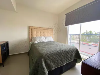 Cama o camas de una habitación en Residencial Coto Mareta 8 Excelente Departamento con Alberca en Zona Exclusiva de Mazatlán
