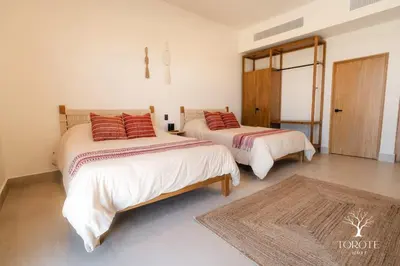 Cama o camas de una habitación en Casa Maca Bahía de Kino Penthouse Frente a la Playa