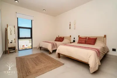 Cama o camas de una habitación en Casa Maca Bahía de Kino Penthouse Frente a la Playa