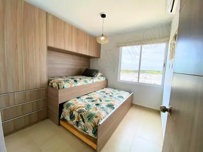 Cama o camas de una habitación en Nuevo y Muy Bonito Departamento Almarena 4