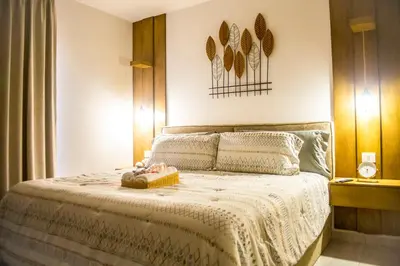 Cama o camas de una habitación en Marina Cerritos Loft Wave Pool and Amenities