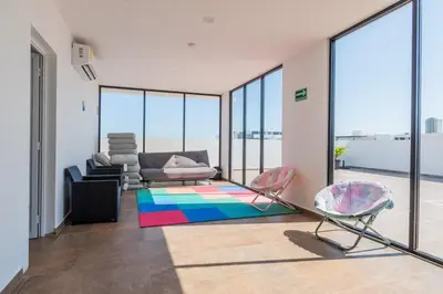 Zona de estar de Loft para 4 personas con alberca