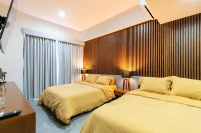 Cama o camas de una habitación en Vista Espectacular en Depa Sobre Malecon