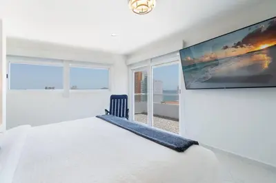 Cama o camas de una habitación en Preciosa Penthouse Con Vista Panoramica
