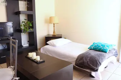 Cama o camas de una habitación en Depa cerca Del Consulado 3