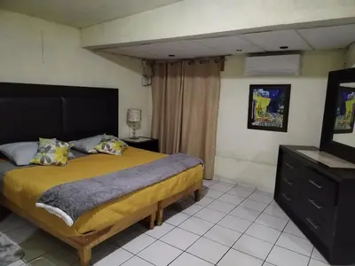 Cama o camas de una habitación en Confortable vivienda entera La Casa Amarilla