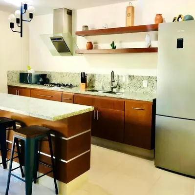 Una cocina o zona de cocina en Departamento Olamar