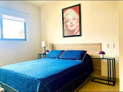 Cama o camas de una habitación en Departamento Olamar