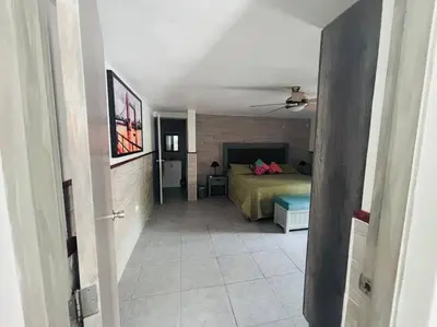 Cama o camas de una habitación en Departamento en el centro de Mazatlán para parejas