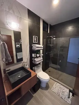 Un baño de Stunning Oceanview apartment in Mazatlan