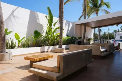 Zona de estar de Central Business Trip and Couples 1BR 1BA Office