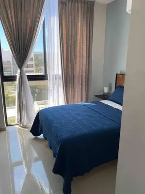 Cama o camas de una habitación en Impecable loft, terraza, alberca, cerca de playa