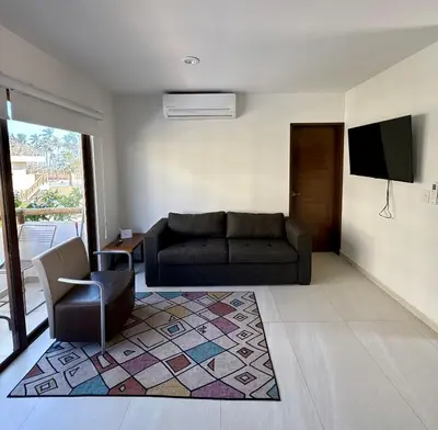 Zona de estar de Fantástico Depa en Cerritos OCEANNA frente al MAR ! - 237 AB -