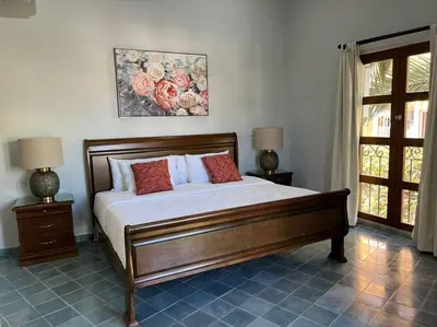 Cama o camas de una habitación en CASA VICTORIA Departamento exclusivo y único en Centro Histórico