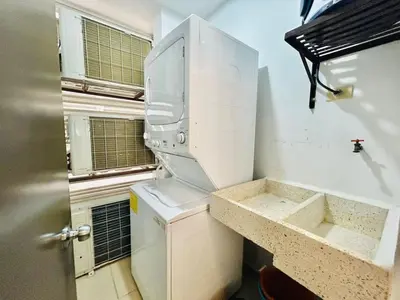 Una cocina o zona de cocina en Departamento cerca del mar y con vista