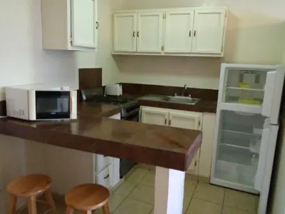 Una cocina o zona de cocina en Bonito Departamento Amueblado y se factura