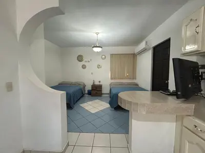 Una cocina o zona de cocina en Hotel Leticia