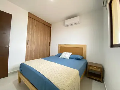 Cama o camas de una habitación en Nuevo y Excelente departamento Oceanna 1A