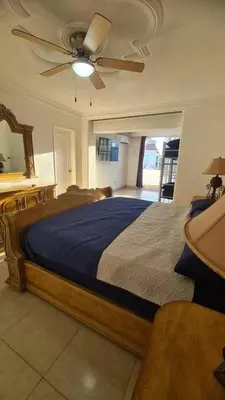 Cama o camas de una habitación en Casa 16 personas 7 cuadras playa