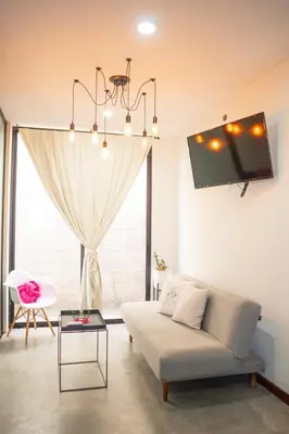 Zona de estar de Loft a 3 cuadras de la playa by G P S rentas