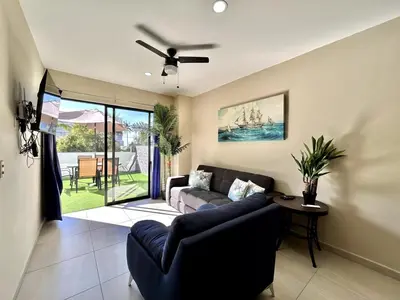 Zona de estar de Apartment near the beach