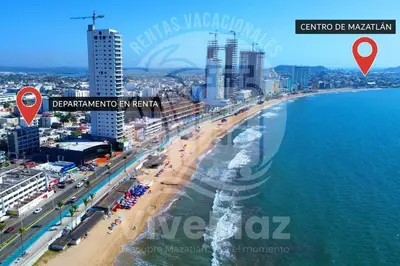 Plano de Paraíso Costero con Vista al Mar
