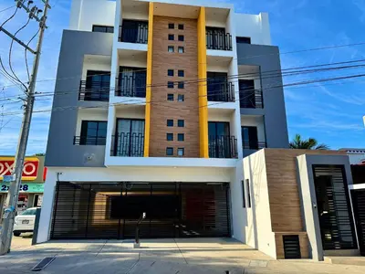 Edificio en el que se encuentra el apartahotel