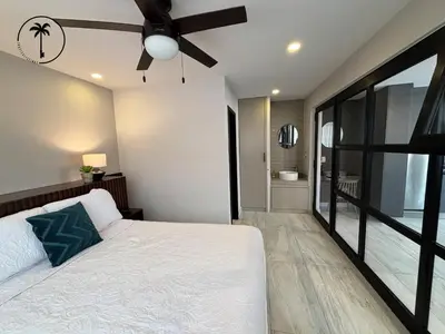 Cama o camas de una habitación en Loft en centro histórico de Mazatlán!