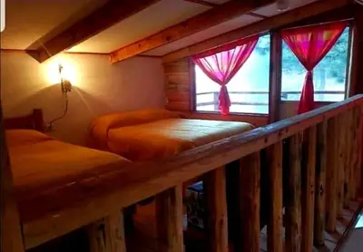 Cama o camas de una habitación en Cabañas los Álamos 2 Creel