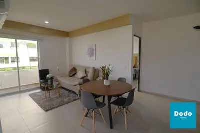 Zona de estar de Hermosos departamentos con laguna cristalina