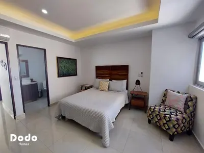 Cama o camas de una habitación en Departamentos en Sunset View frente al malecón de Mazatlán