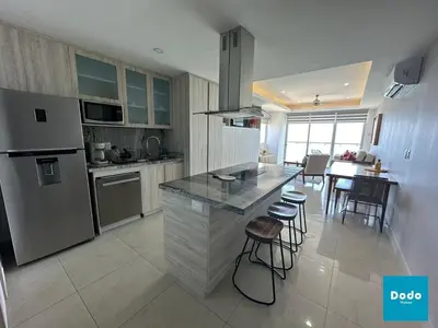 Una cocina o zona de cocina en Departamentos en Sunset View frente al malecón de Mazatlán