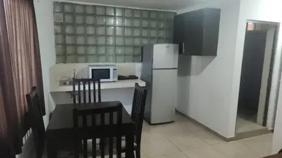 Una cocina o zona de cocina en Hotel cabinas al mar