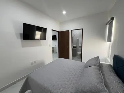 Cama o camas de una habitación en Departamento en Mazatlán - Lomas Del Mar