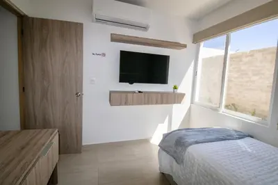 Cama o camas de una habitación en Almarena 201 Wonderful depa near the beach